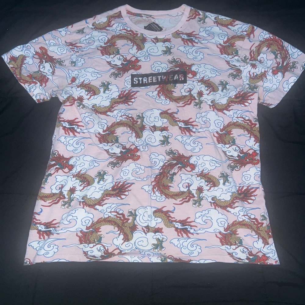 Dragon Print Pink T-Shirt